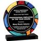 6 1/4'' Stained Glass Round Acrylic with Black Base