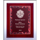 Red Marble Border Design on Rosewood High Lustr Plaque