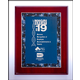 Blue Marble Border Design on Rosewood High Lustr Plaque