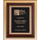 High Gloss Rosewood Stained Plaque with Gold Florentine Border Plate II