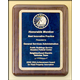Walnut Stained Piano-Finish Plaques with Sapphire Marble Center and Florentine Border Engraving Plates-4206