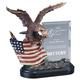 EAGLE ON FLAG WITH GLASS 4 STD PACK