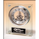 Large Glass Clock with Skeleton Movement