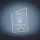 5X7 GLASS SLANT RECTANGLE